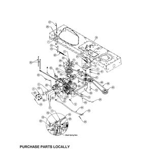Drive System Diagram and Parts List for SERIES1500  Cub Cadet Lawn Tractor